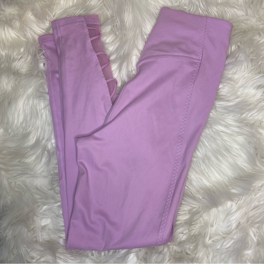 VICTORIA'S SECRET PINK MESH LONG HIGH WAISTED LEGGINGS